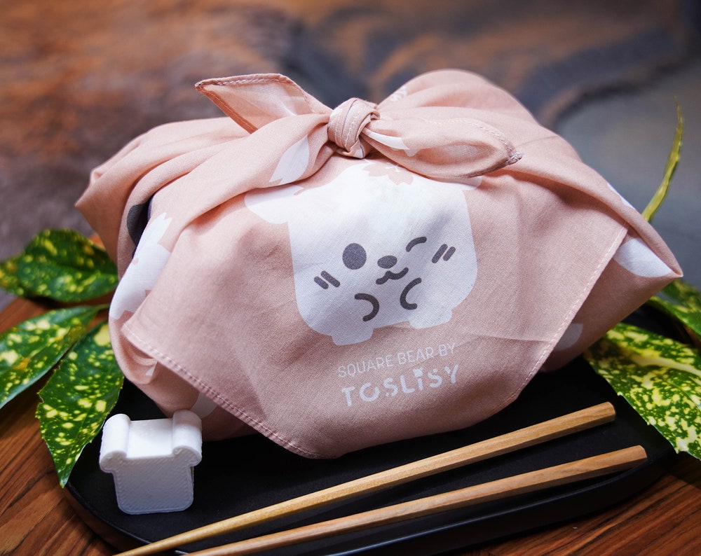 Sakura - Square Bear Furoshiki