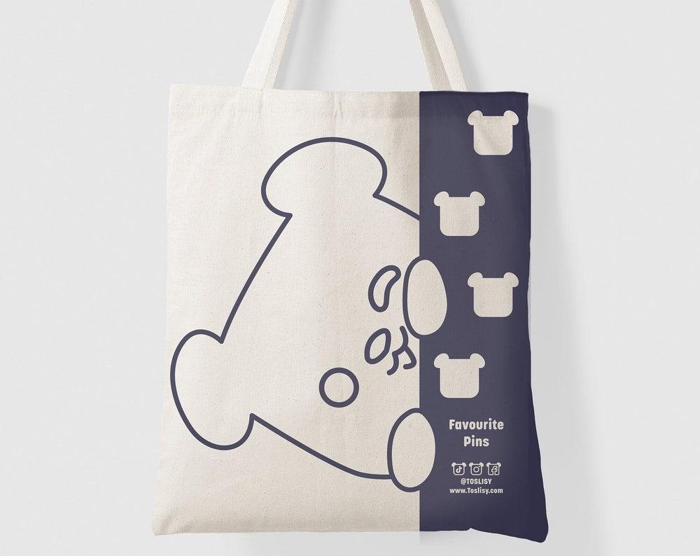 Square Bear Tote Bag